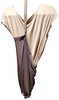 Alberta Ferretti Italy. Neutral Colorblock Scoop Neck Long Dress