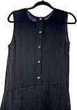 Caron Callahan (Totokaelo, La Garconne Designer) Oversized Black Gauzy Side Slit Tunic Dress