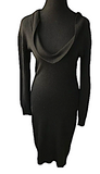 Krizia Italy Couture Totokaelo 100% Cashmere Black Midi Dress