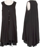 Frapbois Japan. New. NWT. Black Layered Sleeveless Dress
