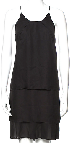Dolce & Gabbana Italy. Black V-Neck Knee-Length Dress