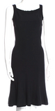 Azzedine Alaia Paris. Black 2002 Collection Knee Length Fit & Flare Dress