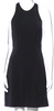 Azzedine Alaia Paris. Black Crew Neck Mini Dress