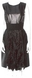 Alberta Ferretti Italy. Black Silk Knee-Length Dress