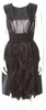 Alberta Ferretti Italy. Black Silk Knee-Length Dress
