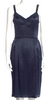 Dolce & Gabbana Italy. Dark Blue Silk Knee-Length Dress