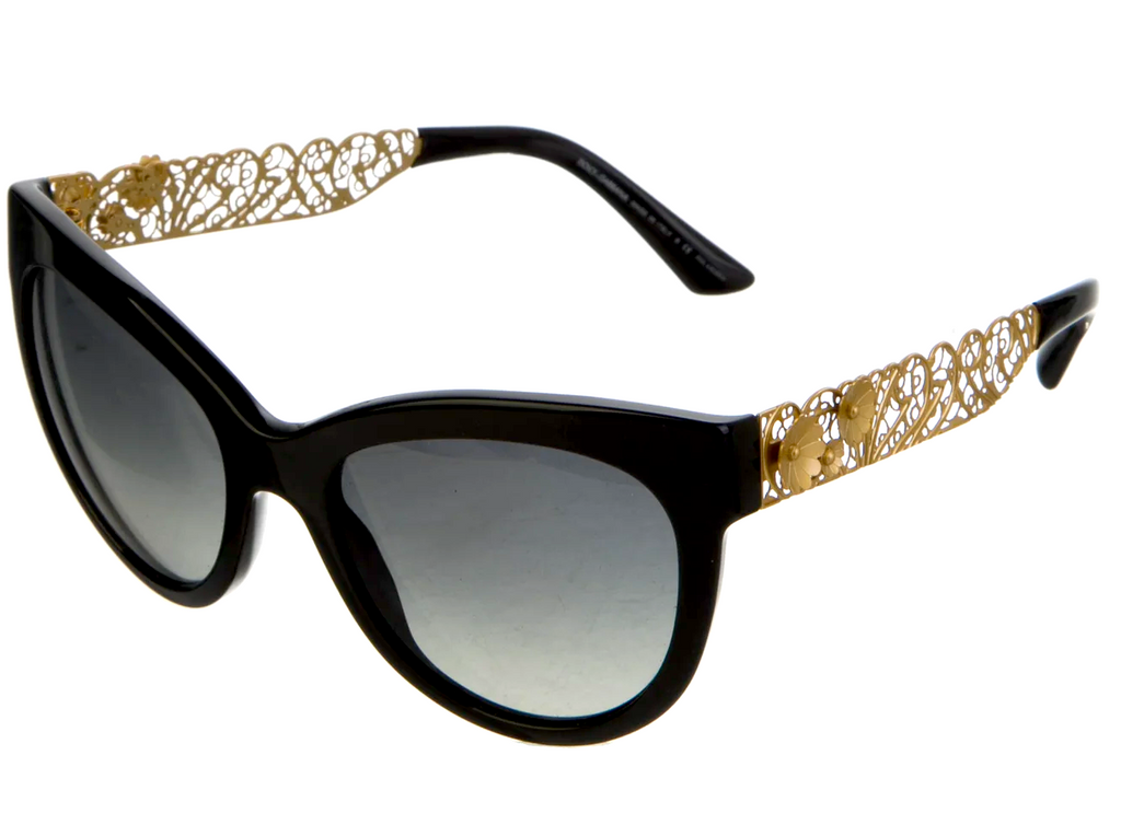 Dolce & Gabbana Italy. Black Acetate Frame Gradient Lens' Sunglasses
