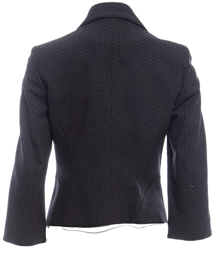 Joseph UK/ Italy. Black & White Dot Pattern Wool Evening Blazer