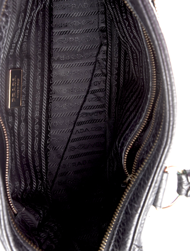 Prada Authenticated Tessuto Leather Handbag