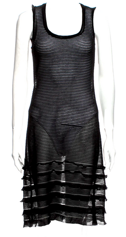 Valentino Garavani Italy.  Patterned Silk Knee-Length Dress