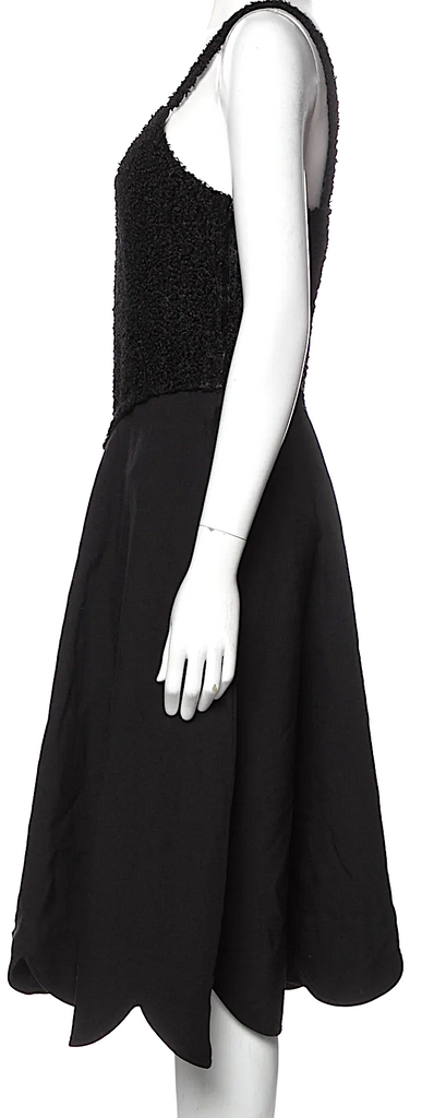 Comme des Garcons Japan. Black Mixed Material Dress