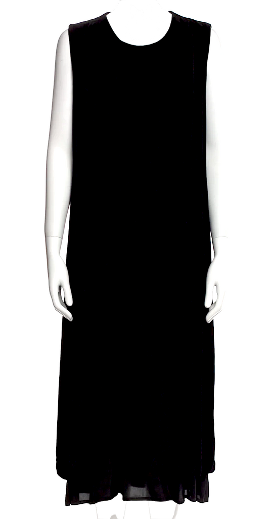 Comme des Garcons Comme des Garcons Japan. Black Silk Blend Collection Long Dress