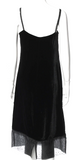 Alberta Ferretti Italy. Black Square Neckline Midi Length Dress