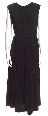 Yohji Yamamoto Japan. FEMME. Black Layered Sleeveless Dress