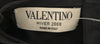 Valentino Italy. Hiver 2008 Black Short Sleeve Ruffle Trim Silk Blouse
