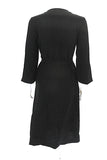 A.P.C. Black Lux Noir Button Down Robe Dress