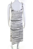 Zimmermann White/Black Sleeveless Stripe Summer Dress