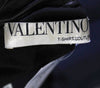 Valentino Italy. Black Sleeveless Leather Trim Crystal Embellished Blouse