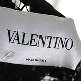 Valentino Black Lace Back Zip Sleeveless Tie Neck Dress