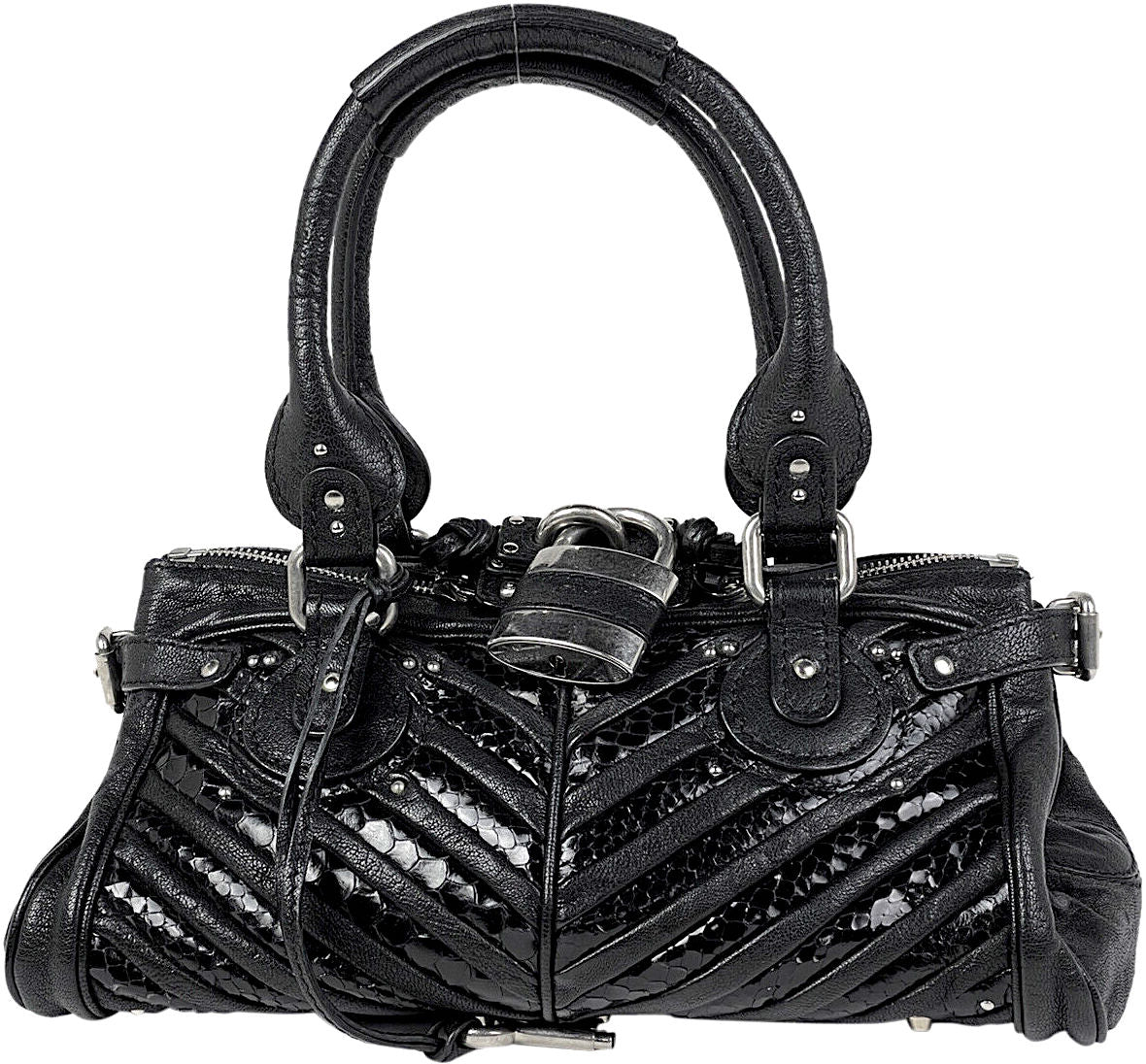 Chloe Paris. Black Leather/Snakeskin Ltd. Ed. RARE Silver 