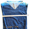 Tomas Maier Blue Ombre Denim V Neck Sleeveless Studded Pockets Dress