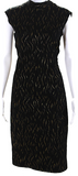 Jean Paul Gaultier. Paris. Black/Gold Sleeveless Sheath Dress