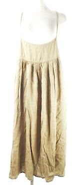 Ebony Ivory Ebonyivory. Mixed Hemp Linen One Piece Cami Dress Long Back  Ribbon